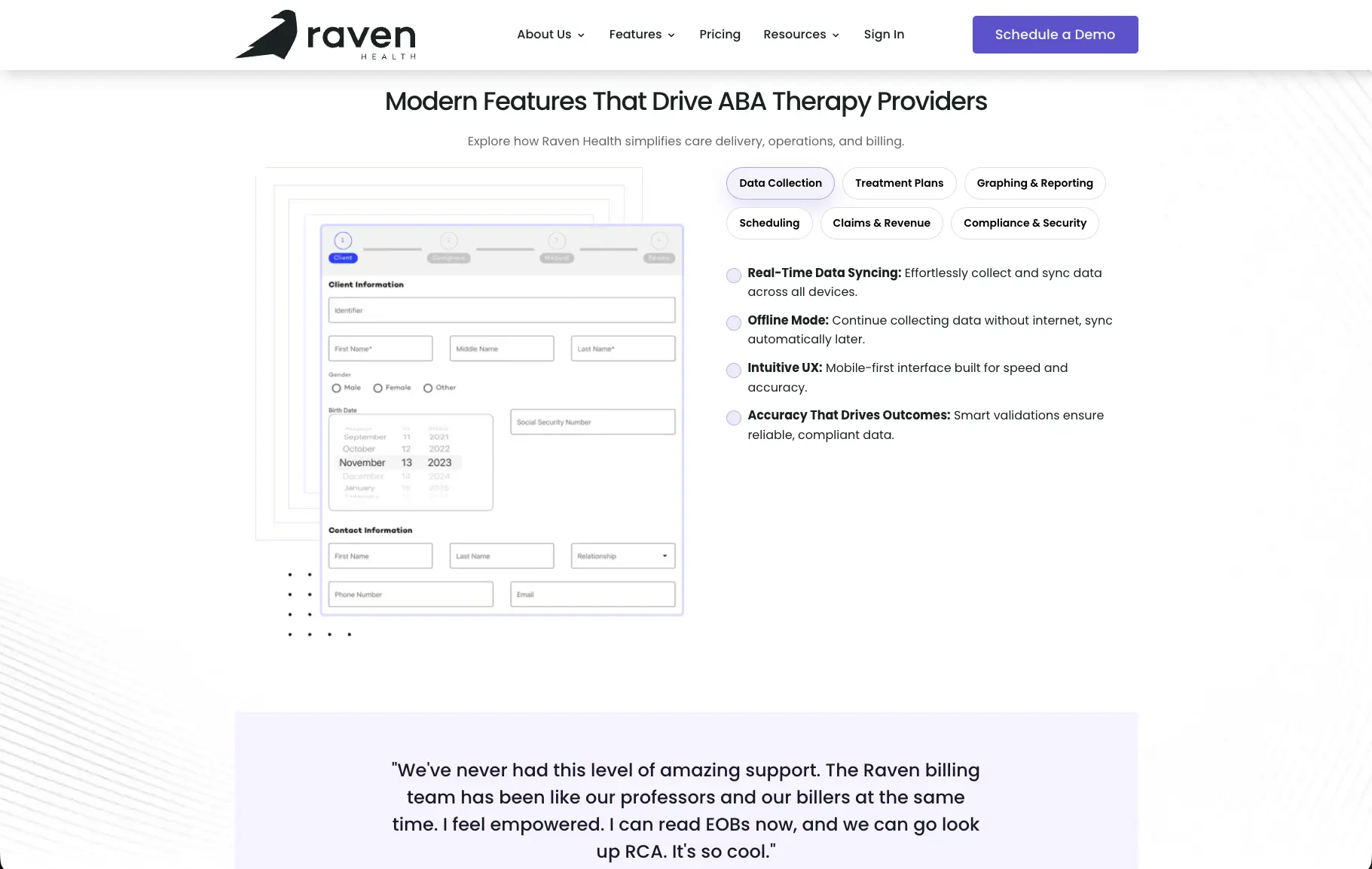 Raven Health website